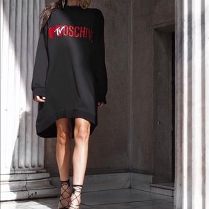 Oversized black Moschino x hm dress